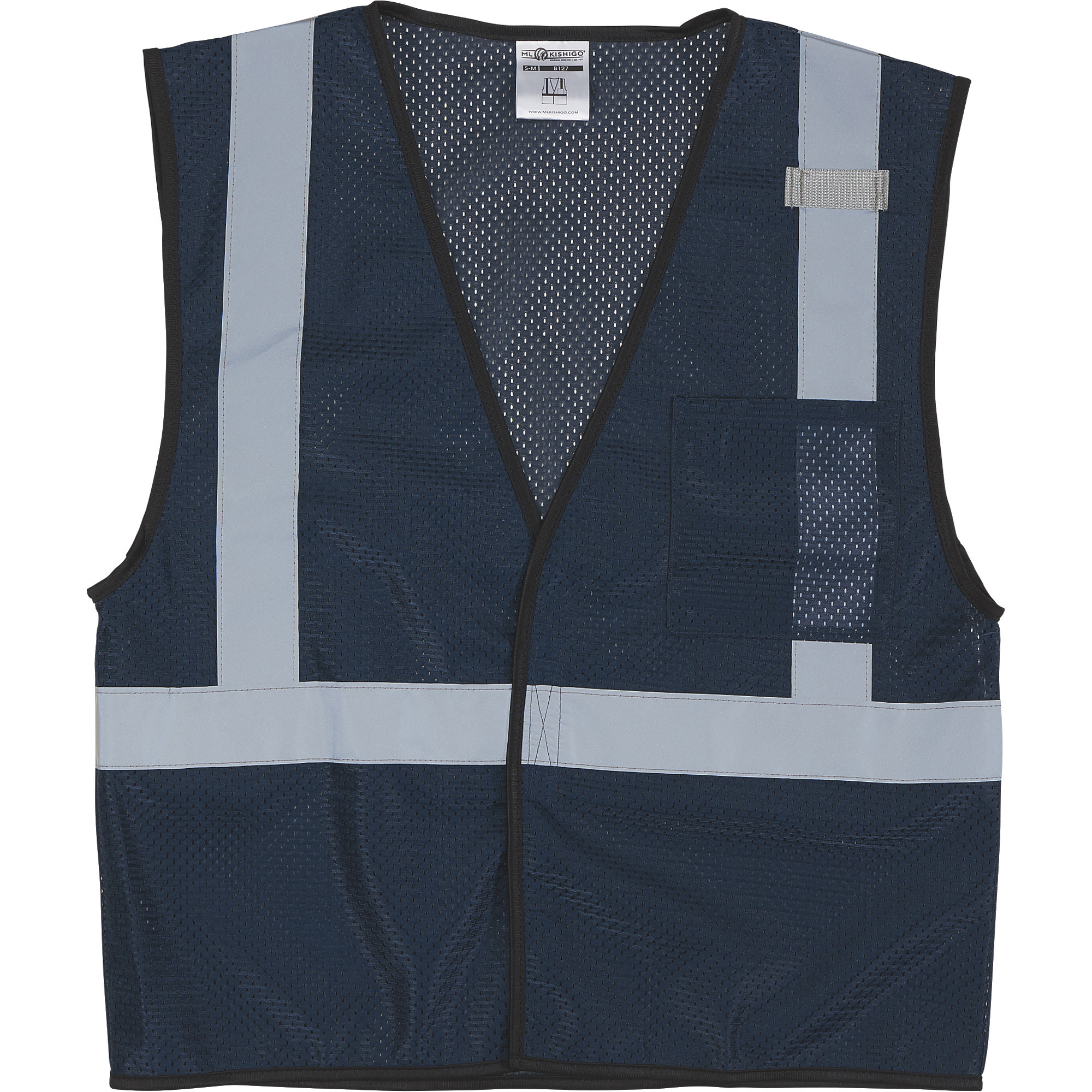 Kishigo Men's Enhanced-Visibility Economy Mesh Vest, Black, Large/XL